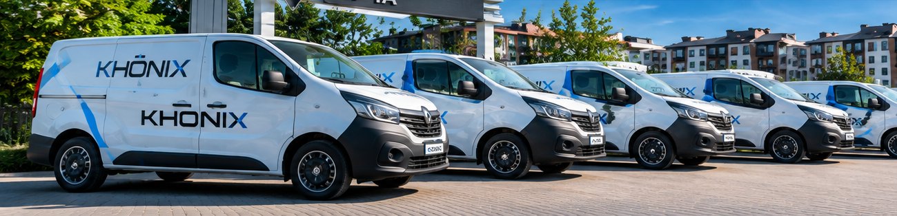 Автопарк фургонів KHONIX у Бучі